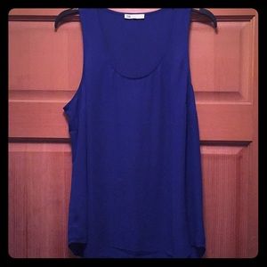 Royal Blue Silky Tank Top